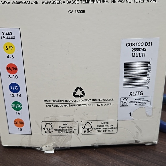 Tahari Size XL Black and Grey 2 Pack of Ribbed Cotton T-Shirts - Picture 5 of 5